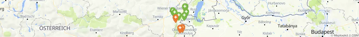 Kartenansicht für Apotheken-Notdienste in der Nähe von Mattersburg (Burgenland)